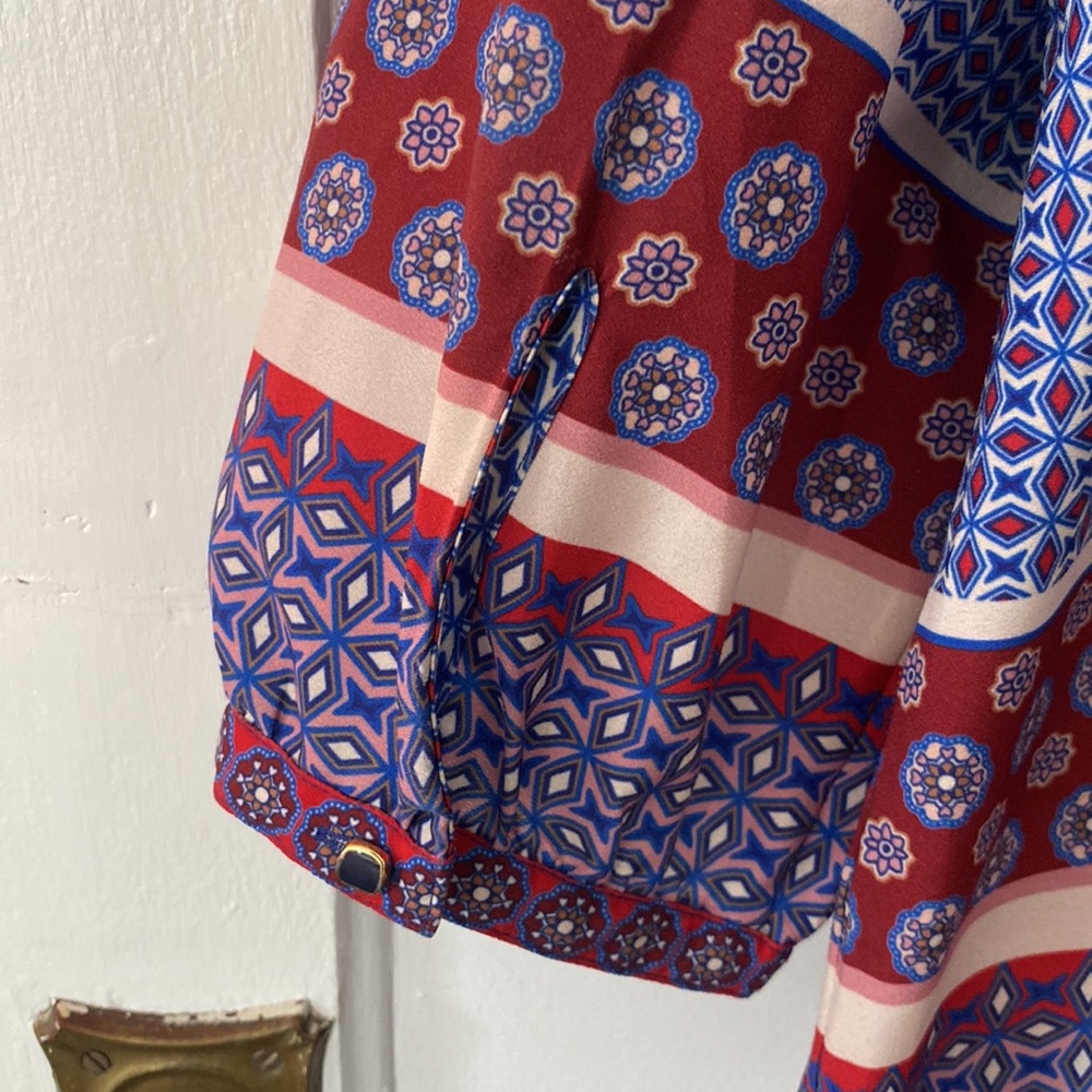 Talbots Patterned Blouse Size Petite Large - image 5